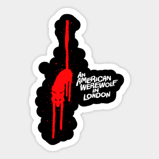 An American Werewolf Sticker